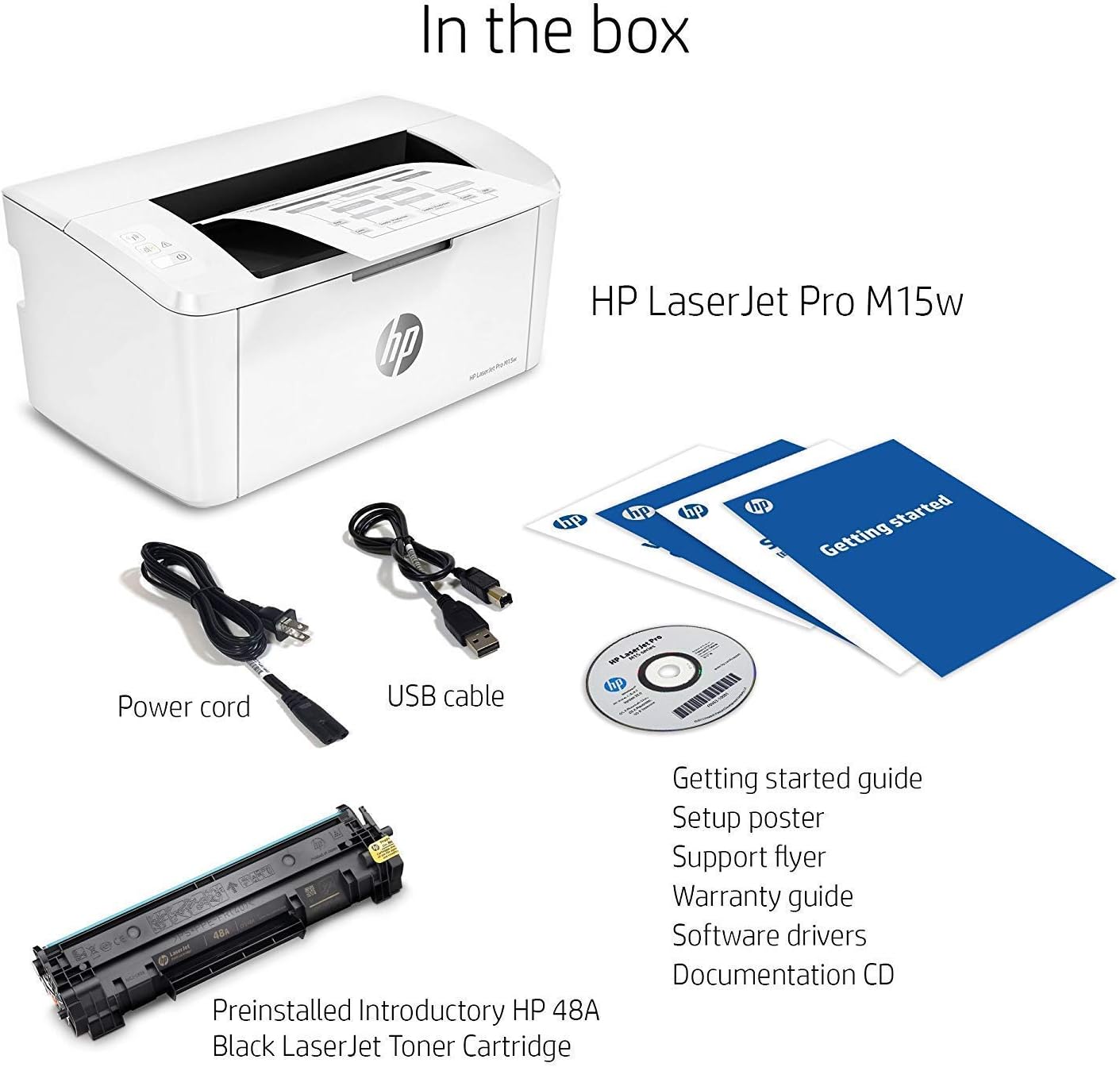 HP LaserJet Pro M15w Wireless Laser Printer (W2G51A): Electronics