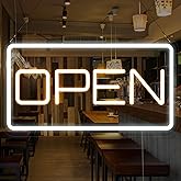 ATOLS 16" x 9" Open Neon Signs, Battery or USB Powered LED Neon Open Sign with USB Plug &13.1‘’ Extension Cord for Business Window, Open Sign Led for Bars, Stores, Coffee Shop, Hotel, Restaurant,Salon