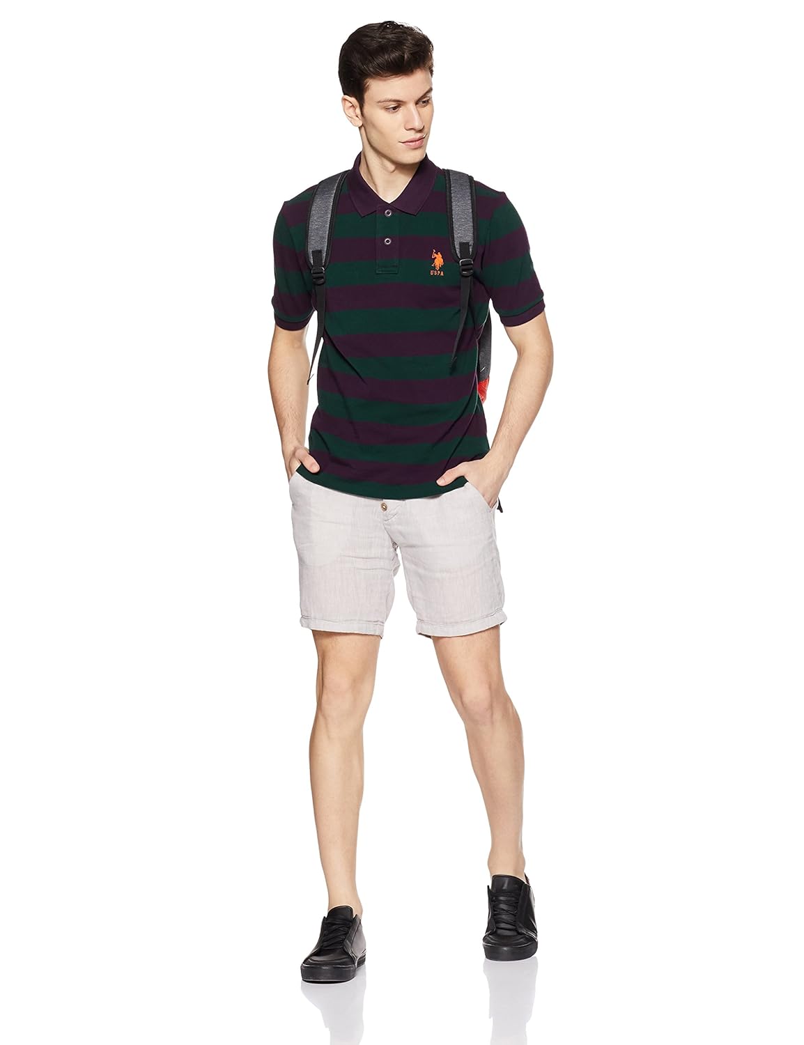 us polo association men's striped regular fit polo