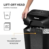 Fellowes LX50 Paper Shredder 9 Sheet Cross Cut 4x37mm 17L Bin Black view 6