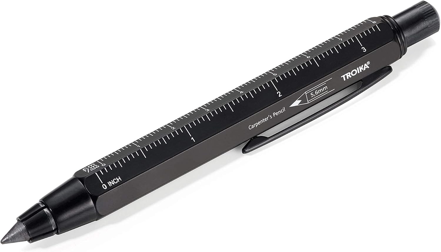 Troika "Zimmermann 5,6" Carpenter's Mechanical Pencil with Ruler and Integrated Sharpener - Black - Image 3