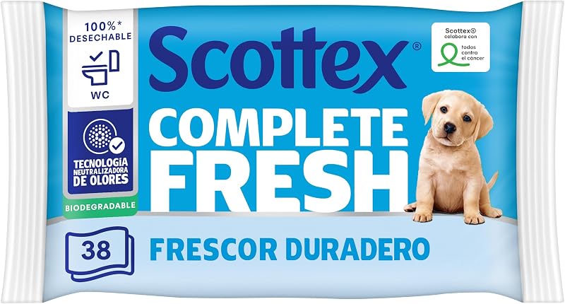 Papel Higiénico Húmedo Fresh con Agua Micelar y Vitamina E, Biodegradable y Sin Plástico, Caja 12 packs de 38 servicios, Total 456 Toallitas Húmedas Desechables por WC