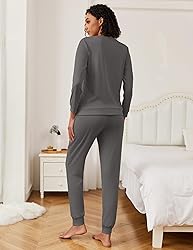 Ekouaer Womens Ribbed Knit Pajama Sets 2 Piece