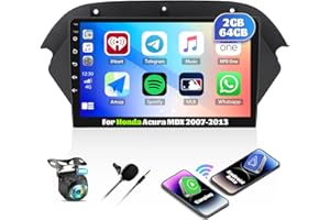 [2+64G] Android 13 Car Stereo for Honda Acura MDX 2007-2013 with Wireless Carplay&Android Auto,9 Inch Touch Screen Car Radio 