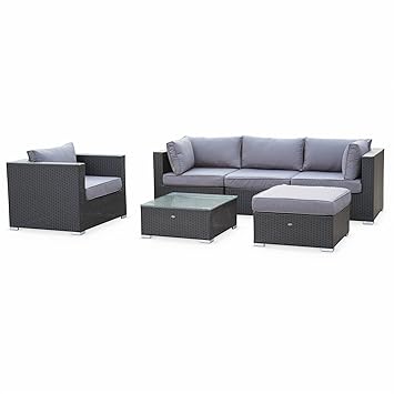 Alice S Garden 5 Seater Rattan Garden Furniture Sofa Set Table