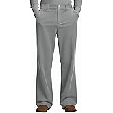 Susclude Mens Corduroy Dress Pants Baggy Wide Leg Old Money Casual Slacks Loose Fit Elastic Waist Stylish Vintage Trousers