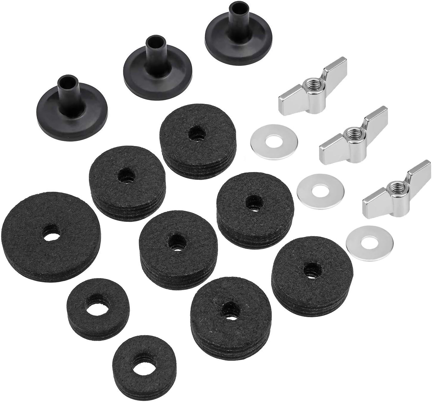 Inner Diameter 10mm） Cymbal Felts 20pcs HiHat Clutch Felt Drum Set