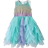 VIKITA Girls Dresses for Summer Short Sleeve Toddler Girls Clothes Party Tulle Halloween Dresses for Girls 3-12 Years