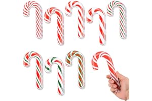 FOBSME 80 Pcs Large Candy Cane Cutouts 7.48x3.62 Inch Paper Candy Cane Cut-Outs Christmas Bulletin Board Decorations for DIY 