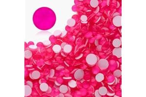 Meibite Neon Rose Flatback Rhinestones, Glass Rhinestones for Nail Art and Craft, Glue Fix, Loose Crystal Gemstones(Neon Rose, SS20, 1440pcs, 4.6-4.8mm)