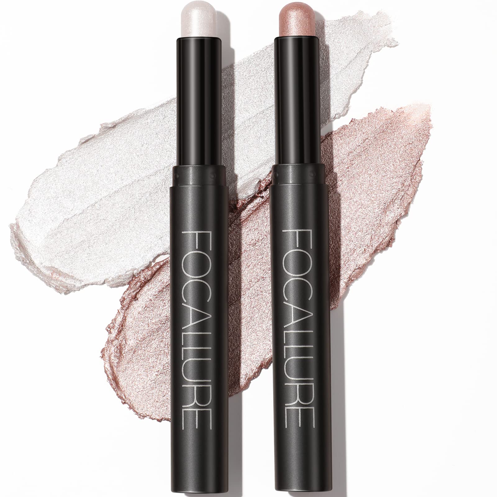 Photo 1 of FOCALLURE (2 Pcs 2 in 1 Eyeshadow and Eyeliner Pen,Waterproof Eye Shadow Pencil,Hypoallergenic Eyeshadow,Highlighter Eye Liner,Multi-Dimensional eyes Look,Twilight