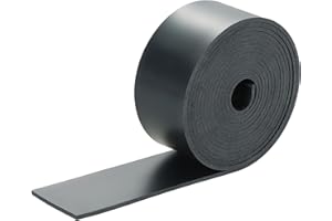 AMGSH Neoprene Rubber Strip, 2" Wide * 1/8" Thick × 10 Ft Long Solid Rubber Roll for DIY Gasket, Seal Solution, Crafting, Flooring, Protection, Anti-Vibration, Anti-Slip