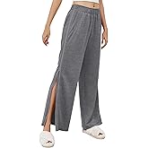 LOMON Womens Tear Away Pants Sides Full Open Sweatpants Double Slider Zip Off Post Surgery Pant with Pockets