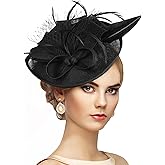 Zinniday Kentucky Fascinators Hats for Women - Vintage Tea Party Outfit Headband Church Derby Hat for Women (9.64x7.87inch)