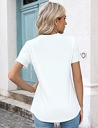 Kistore Womens Summer Tops Crew Neck Short Sleeve