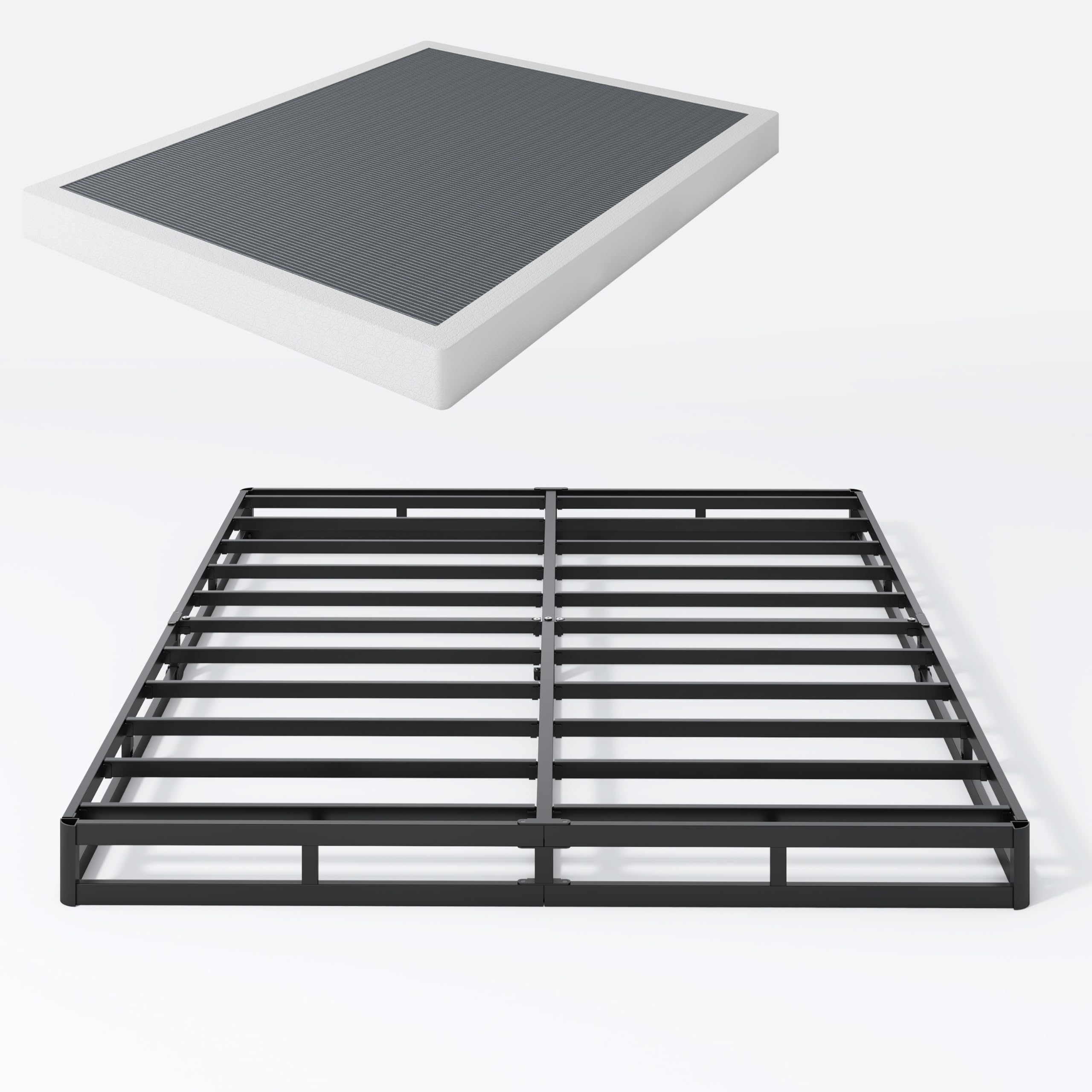 Photo 1 of ***DAMAGED - BENT - INCOMPLETE - SEE PICTURES***
SHLAND Box Springs 5 Inch Queen Box Spring Only Bed Base, Mattress Foundation, Easy Clean Fabric Cover, Non-Slip, No Noise, Easy Assembly