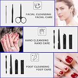 Jiaweixiang 7-Piece Manicure Pedicure Kit Stainless Steel Black Leather Case view 5