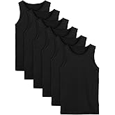 Cooraby 6 Pack Toddler Tank Top Kids Undershirts Soft Undershirt for Boys and Girls