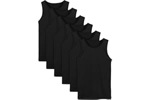 Cooraby 6 Pack Toddler Tank Top Kids Undershirts Soft Undershirt for Boys and Girls