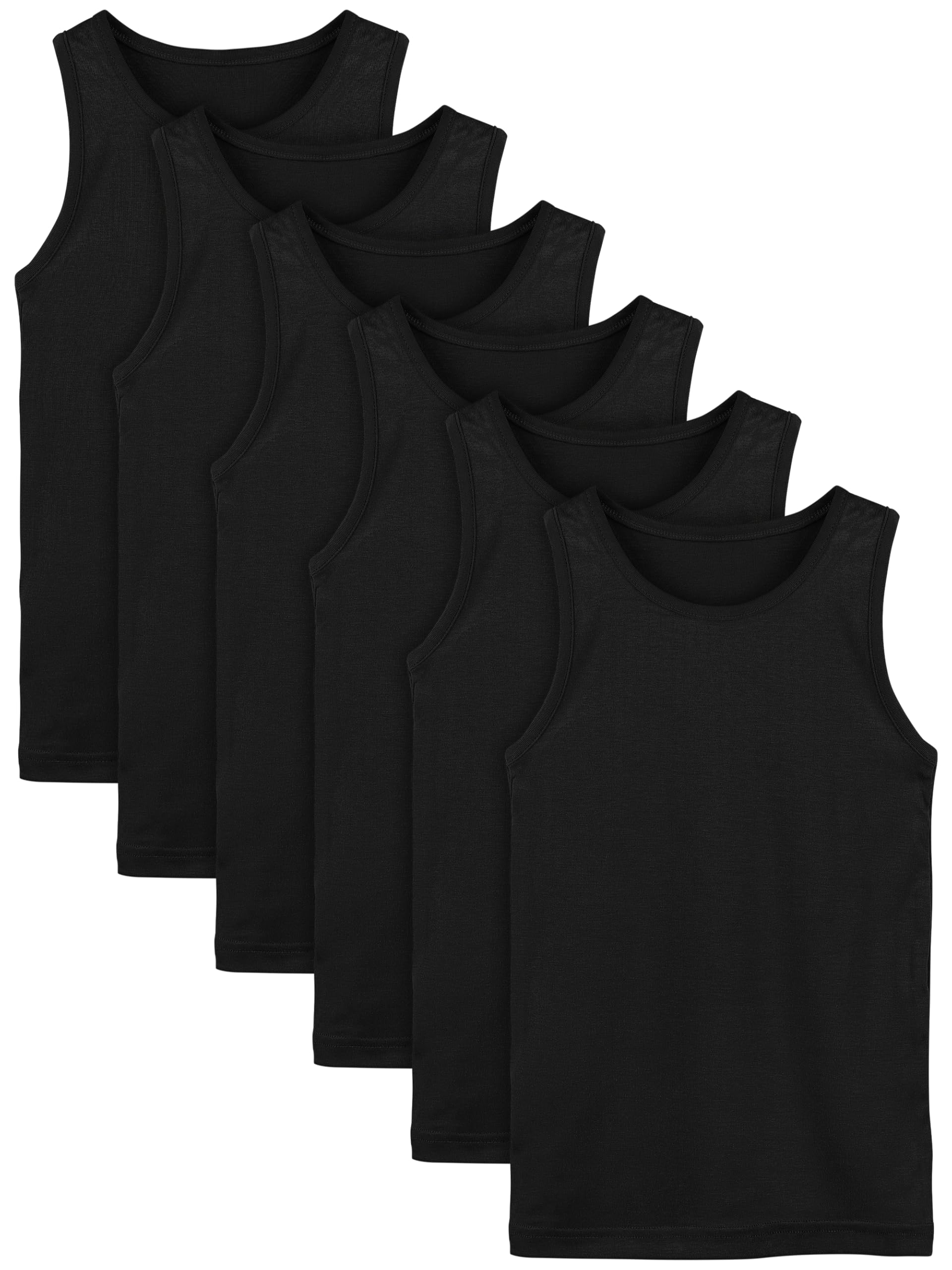 Photo 1 of Cooraby 6 Pack Toddler Tank Top Kids Undershirts Soft Undershirt for Boys and Girls