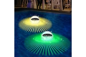 MORXINLE Solar Floating Pool Lights,Pool Lights That Float with RGB Color Changing,Waterproof Floating Pool Lights for Swimming Pool Accessories,Outdoor Light Up LED Pool Light for Pool,Pond,Spa,Hot Tub-2Pcs
