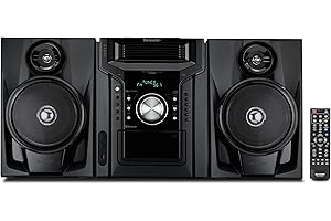 SHARP CD-BH950 240W Mini Component Home Stereo System, 5-CD Player with MP3 and WMA Compatibility, Bluetooth & Wired Connecti