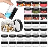 Jaisie.W 1oz Plastic Containers with Black Screw