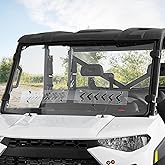 KEMIMOTO 2-IN-1 Vented Front Windshield Resistant Scratch Front Windshield Compatible with Ranger 1000 / XP 1000/Crew Ranger 