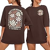 Christian Mom Shirt for Women Mother is Kingdom Work Graphic Shirt Retro Christian Mama Gift Shirt