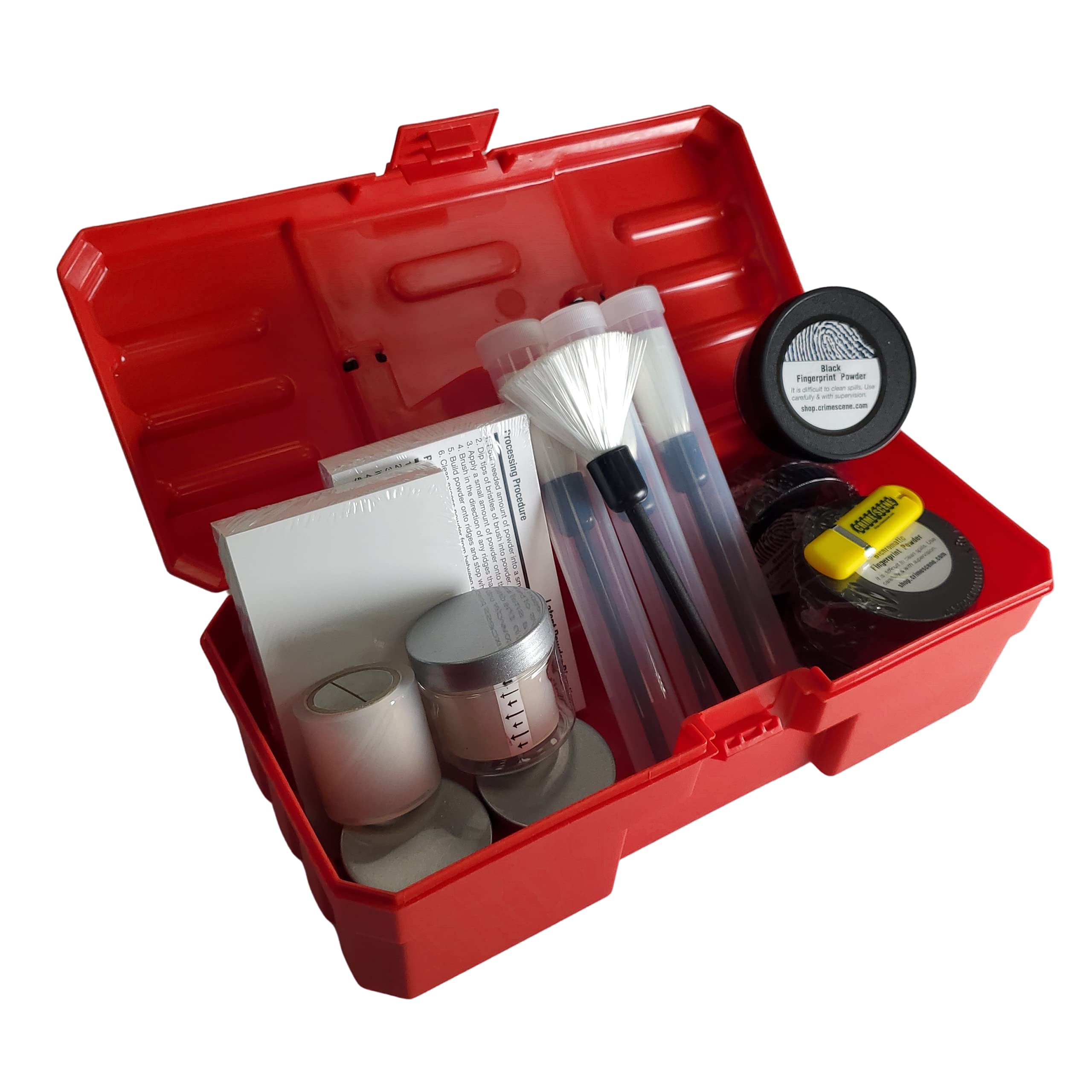 thumbnail image 2 of Classroom Latent Fingerprint Kit - Black Magnetic Powder For 4 Student Groups, Lifts 100+ Prints, Includes FBI Manual 2 of 13