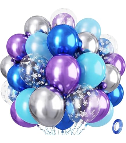 Ballons Gonflables Frozen Olaf Violet Pour 7 Ans - Décoration Anniversaire Thème Reine Des Neiges