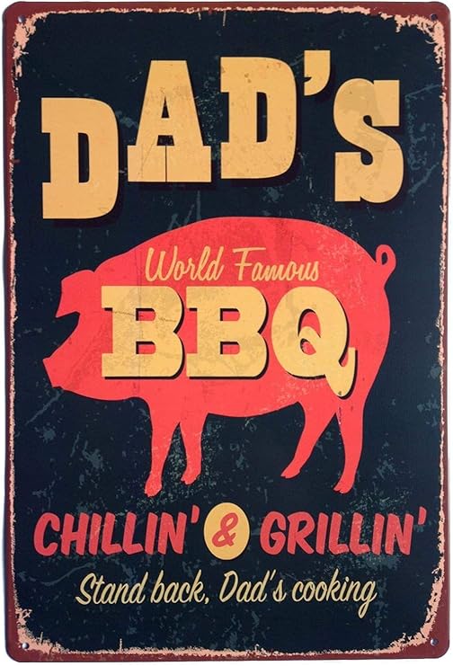 Amazon Com Aiyahoo Metal Sign Dad S Bbq Stand Back Dad S Cooking