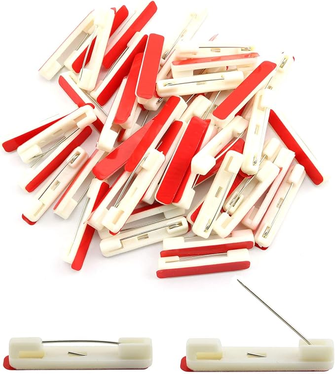 Tegg Adhesive Badge Crafting Pins 50PCS 1.42 inches Self