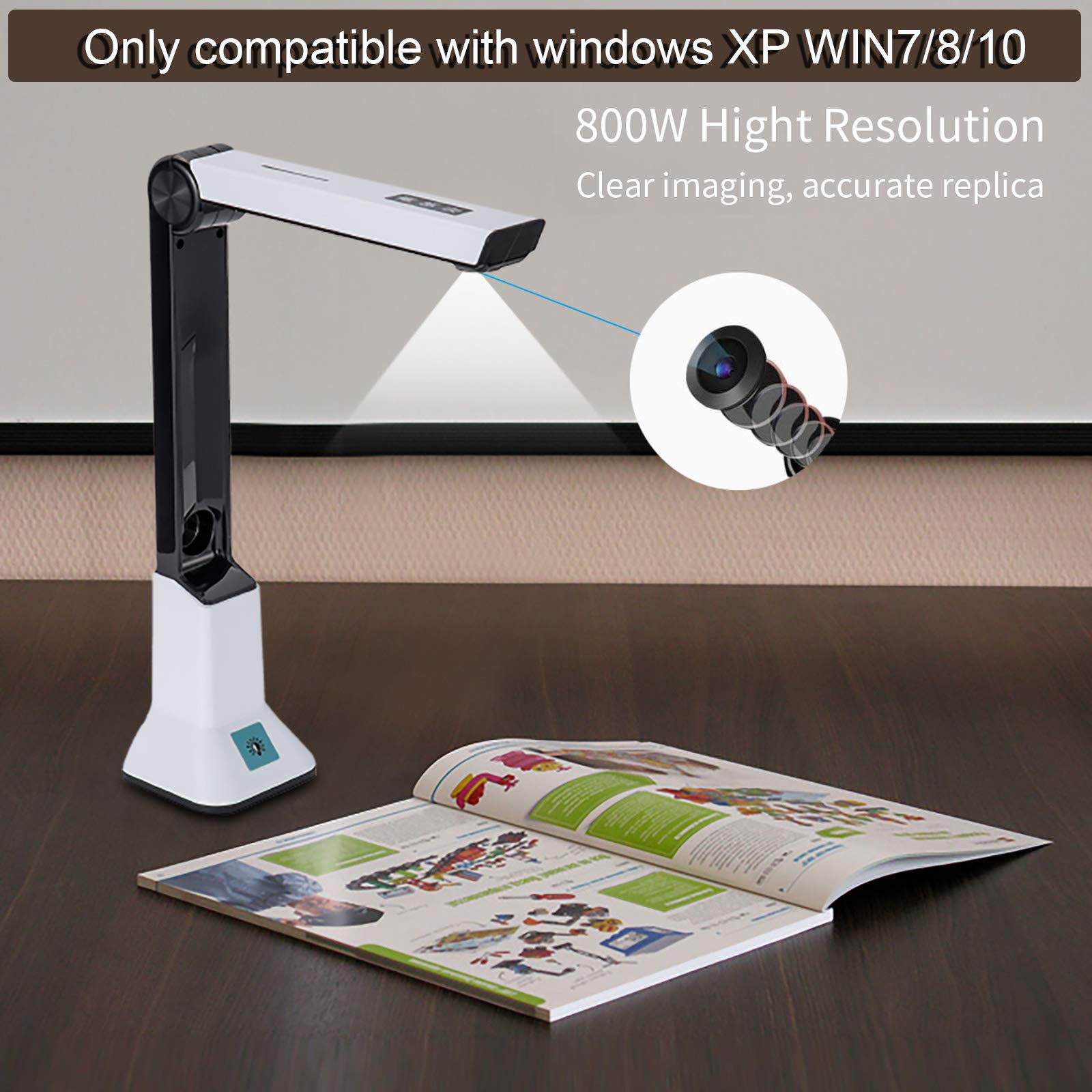 Mua 8MP USB Document Camera For Teachers, High Definition Portable
