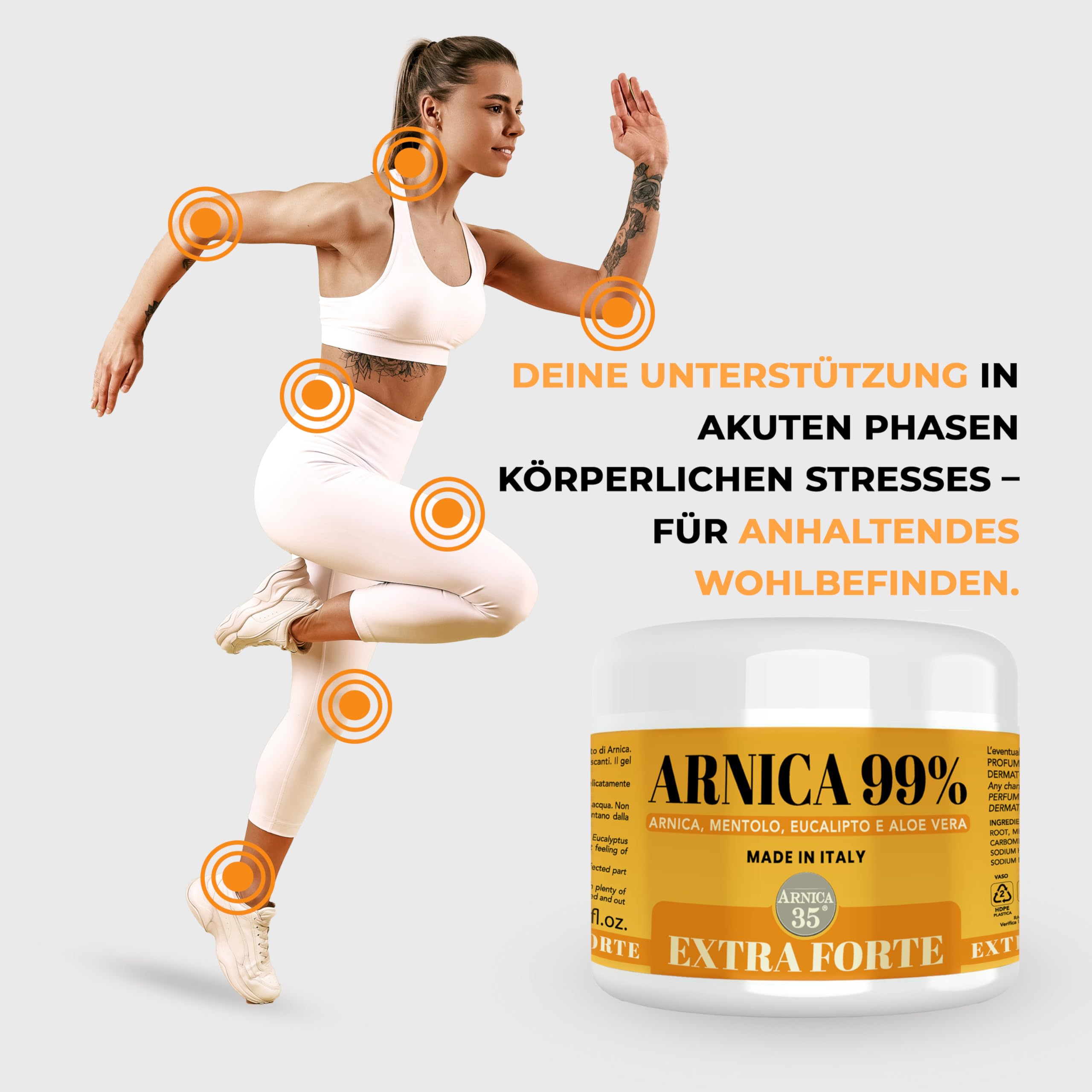 Arnica 35 - Arnika Gel 99% Extra Stark, Muskel und Gelenkmassagen, 500 ml 5