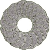 SUNLAND Reusable Makeup Remover Pads for Face,Eye,Lips 16 Pack Microfiber Face Cleansing Gloves Washable with Laundry Bag and Travel Bag Rounds Toner Pads (Round 3.15inchx16, Grey)