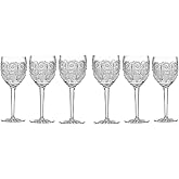 Victoria Bella Bohemian Crystal 4½ oz (135 ml) Wine Glass Set of 6, Czech Crystal, for Red and White Wine