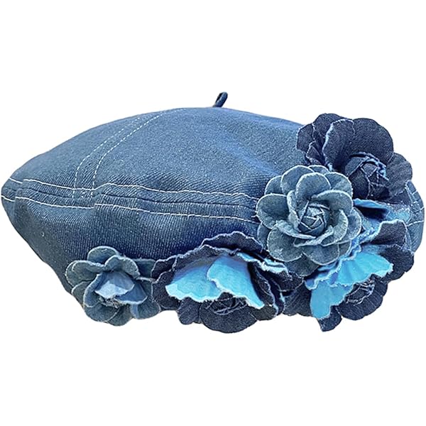 Denim Beret Hat for Women French Style Artist Hat Casual  display picture 2