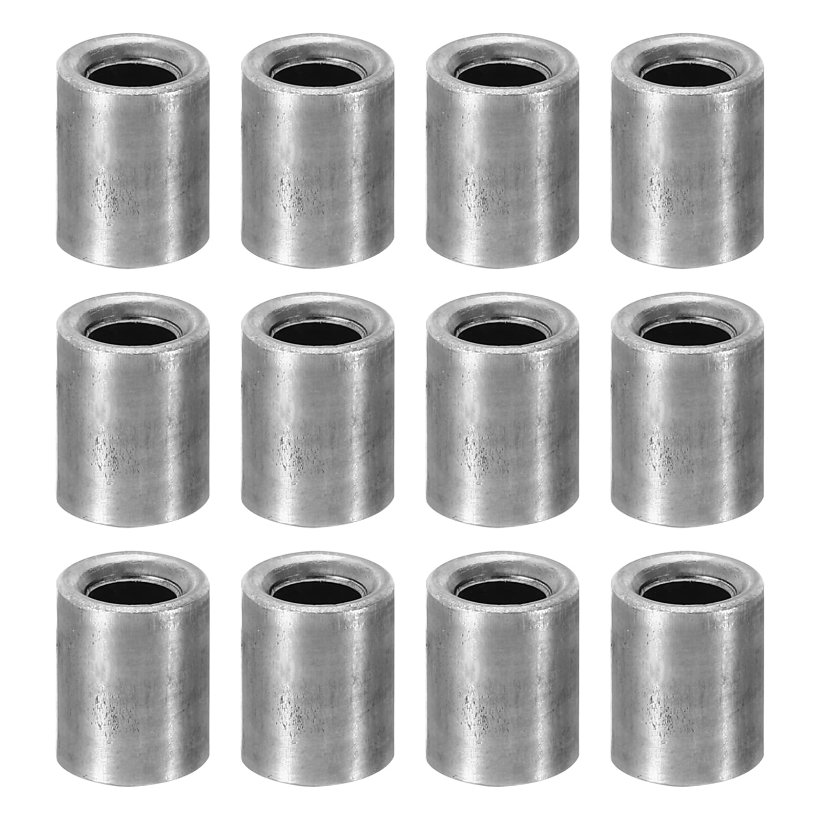 PATIKIL M4 Steel Spacers, 24 Pcs Metal Spacers Steel 4mm ID x 8mm OD x 10mm L Carbon Steel Spacer Screw Standoff Round for 1/6in or M4 Screw Bolts