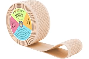Mandala Crafts 2 Inch Elastic Silicone Gripper Tape for Clothing - 5 Yds Dotted Non Slip Elastic Band for Sewing - Nude Silic