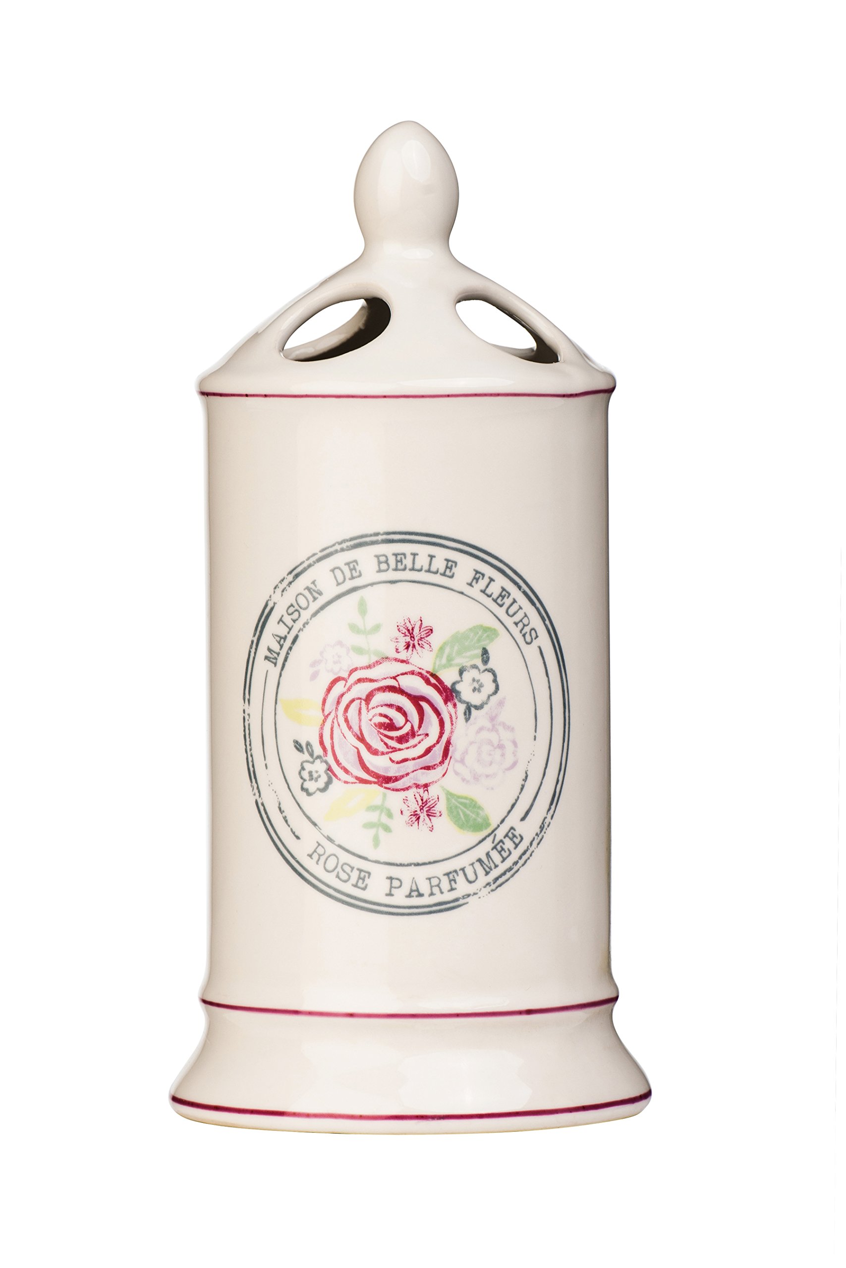 Premier Housewares Belle Toothbrush Holder, Cream