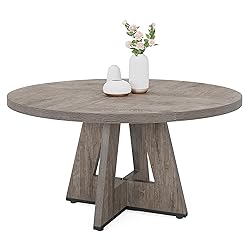 Tribesigns Round Dining Table Wood Kitchen Table