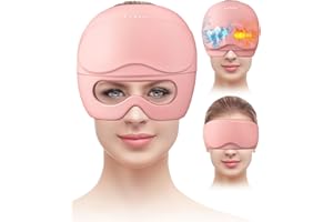 Migraine Relief Cap,2 in 1 Detachable Gel Eye Mask for Hot & Cold Therapy Headache mask with Eye Holes ice Pack for Birthday 