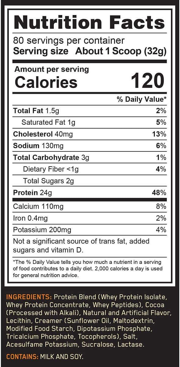 Optimum Nutrition Gold Standard 100% Whey Protein, 80 Servings - Chocolate: Health & Personal Care