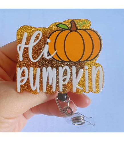 Pumpkin & Alligator Thanksgiving Badge Clip Reels