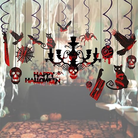 Unomor Halloween Hanging Decorations Creepy Swirl Ceiling Party