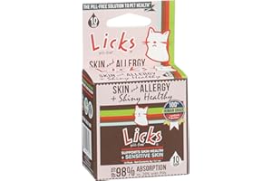 LICKS PILL FREE Licks - Cat Allergy - Cat Skin and Allergy - LiquiPaks - 10 Use
