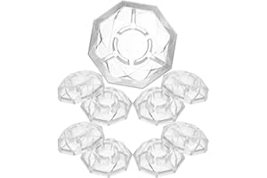 Zerodeko 5Pcs Diamond-Shaped Footswitch Topper Caps Guitar Pedal Protection Plastic Covers for Music