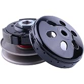 Glixal GY6 125cc 150cc 200cc High Performance Racing Clutch Assy with Bell | 6-Groove Adjustable Sheave Driven Pulley, Compatible with 152QMI 157QMJ Engine Scooter ATV Go-Kart