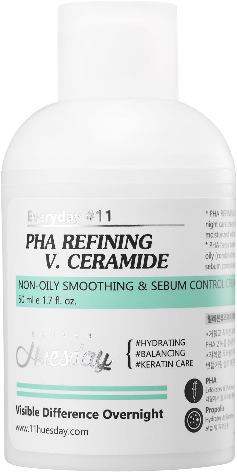 Eleven Huesday PHA Refining V. Ceramide for Non-oily Smoothing and Sebum Control with PHA, Propolis & Ceramide - 50 ml e 1.7 fl.oz.
